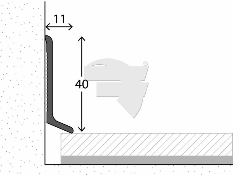 Aluminium-Sockelleiste Nr. 371, 11 x 40